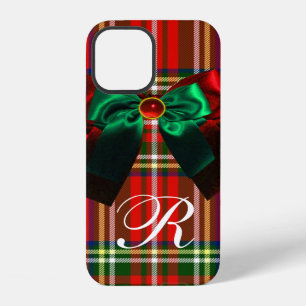 Funda Para iPhone 12 Navidades ESCOTISTAS TARTAN Y VERDE ROJA FIESTA