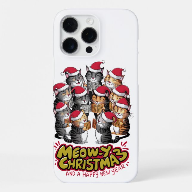 Funda Para iPhone Navidades gatos (Reverso )