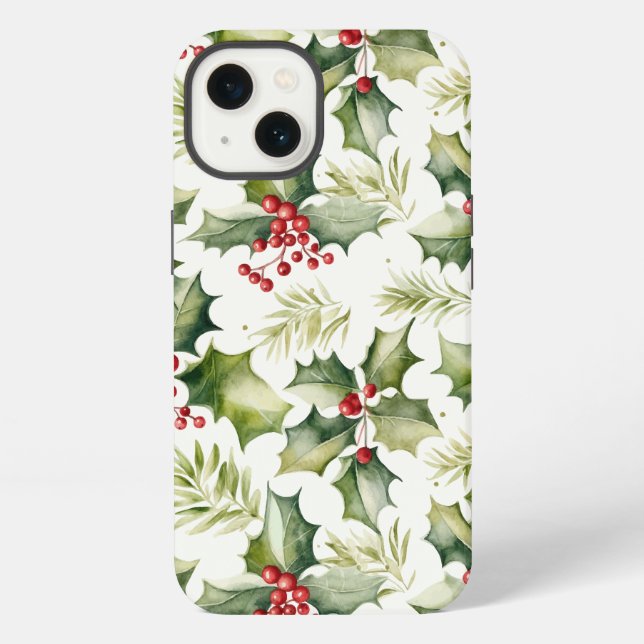 Funda Para iPhone Navidades Holly Berries (Reverso )