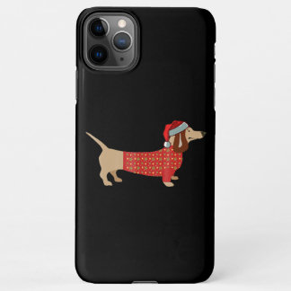 Funda Para iPhone 11Pro Max Navidades Weiner Dachshund Doxie En Perro