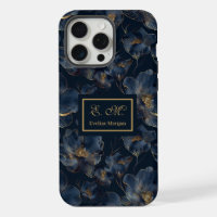 Funda para iPhone Navy Gold Sweet Sixteen con nomb