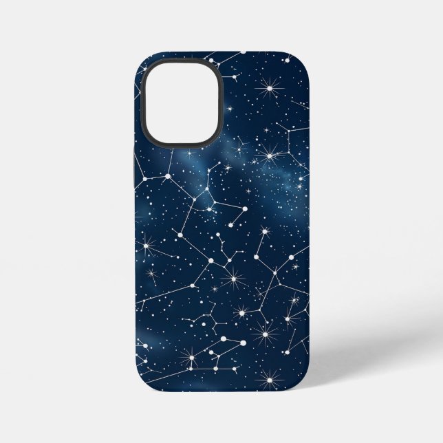 Funda Para iPhone Nebulosa de Estrellas Cósmicas Blancas Teal Místic (Reverso )