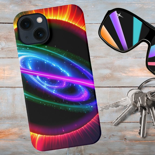 Funda Para iPhone Nebulosa de neón futurista (Subido por el creador)