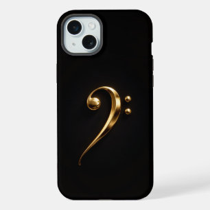Negro 4 Luxe, Clave de Fa Dorada iPhone 15 Plus