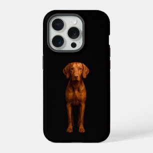 Negro 4 Luxe iPhone 15 Pro Mate Ágil Perro Vizsla