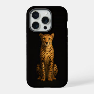 Negro 4 Luxe iPhone 15 Pro Mate Cheetah Elegante