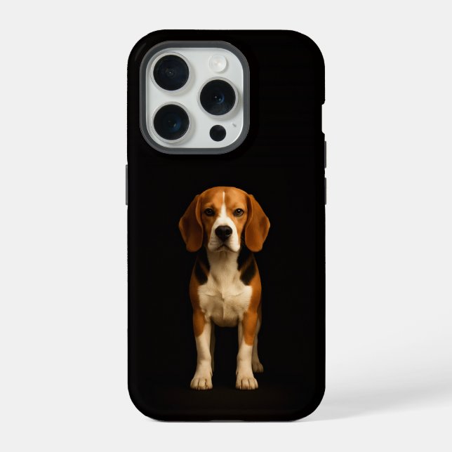 Funda Para iPhone Negro 4 Luxe iPhone 15 Pro Mate Kind Beagle (Reverso )