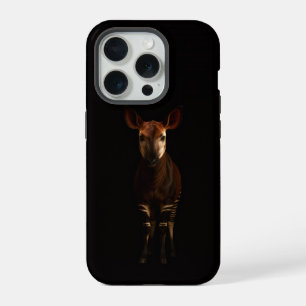 Negro 4 Luxe iPhone 15 Pro Mate, Okapi del Bosque
