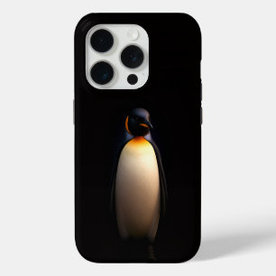 Negro 4 Luxe iPhone 15 Pro Mate, Pingüino Emperado