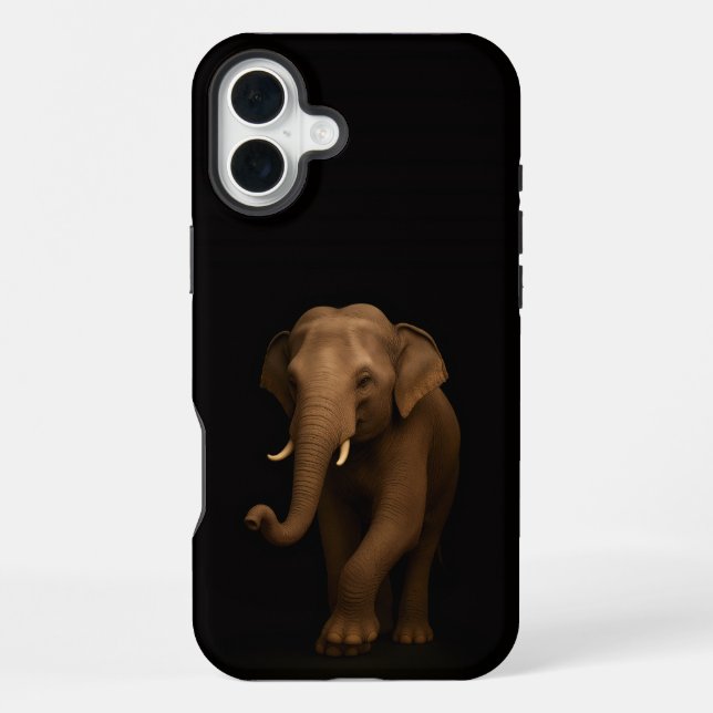 Funda Para iPhone Negro 4 Luxe iPhone 16 Plus, Elefante Indio (Reverso )