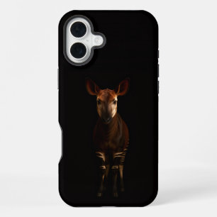 Funda Para iPhone 16 Plus Negro 4 Luxe iPhone 16 Plus, Okapi del Bosque