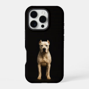 Funda Para iPhone 16 Pro Negro 4 Luxe iPhone 16 Pro, Dogo Argentino Audaz