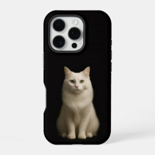 Funda Para iPhone 16 Pro Negro 4 Luxe iPhone 16 Pro, Gato Turco Angora
