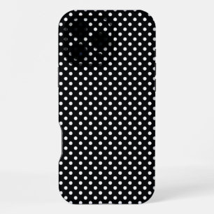 Funda Para iPhone 16 Pro Max Negro con lunares blancos