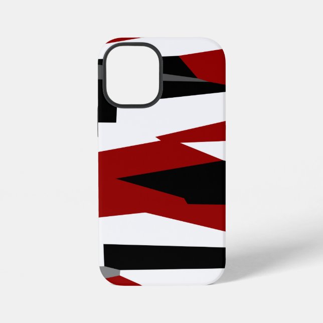 Funda Para iPhone Negro rojo gris y blanco (Reverso )
