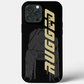 Funda Para iPhone 13 Pro Max negro Rugged Geek Man Holding Head | Hombre pensan