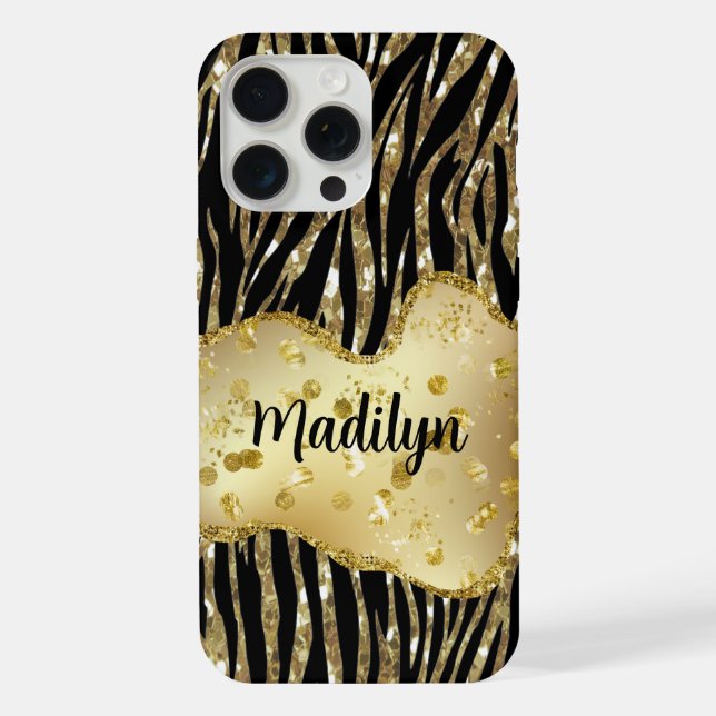 Funda Para iPhone Negro y dorado  (Reverso )