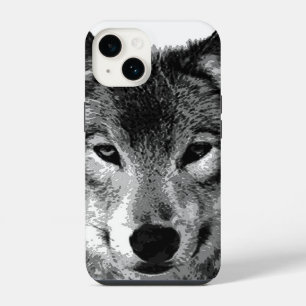 Funda Para iPhone 14 Negro y ojos de White Wolf