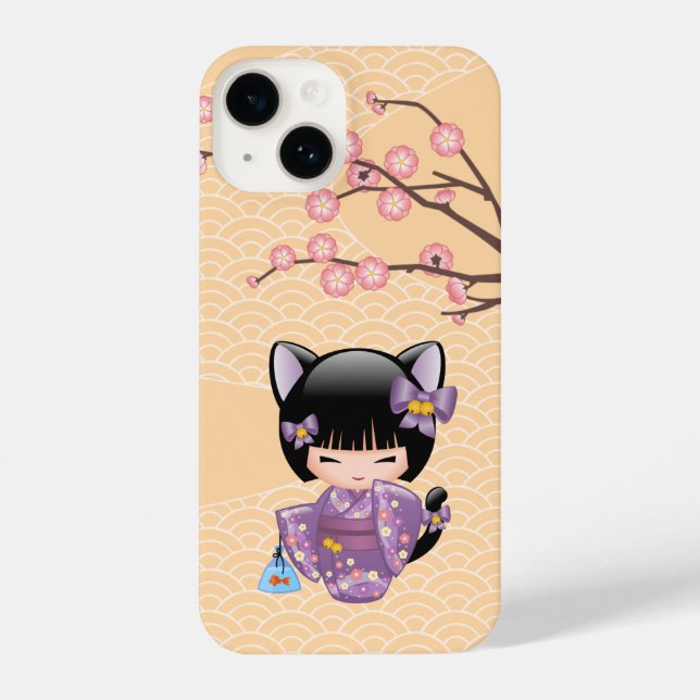 Funda Para iPhone Neko Kokeshi Doll - Chica Geisha (Reverso )