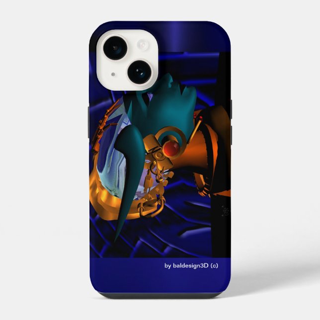 Funda Para iPhone NEMES / HYPER ANDROID RETRATO Azul (Reverso )