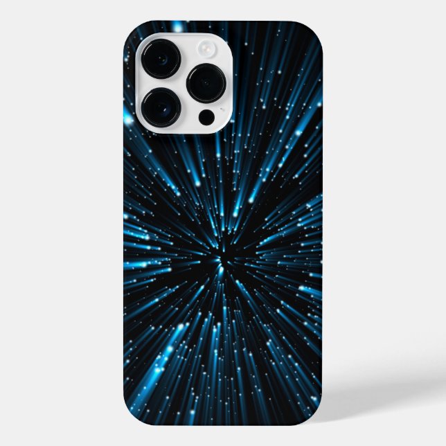 Funda Para iPhone Neon Blue and Black Futuristic iPhone 14 Pro Max C (Reverso)