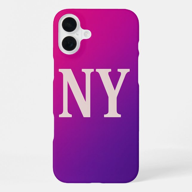 Funda Para iPhone Neon Skyline NY - Negrita y Moda (Reverso )