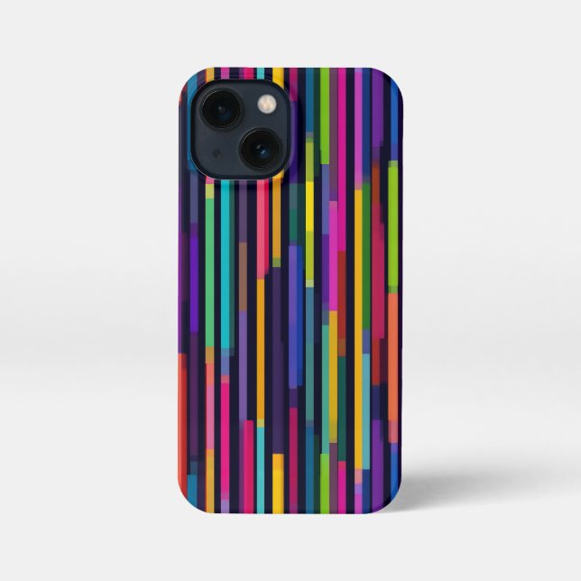 Funda Para iPhone Neon Vertical Stripe Pattern (Reverso )