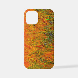Funda Para iPhone 12 Mini "Neural Firestorm" Resumen Naranja amarillo