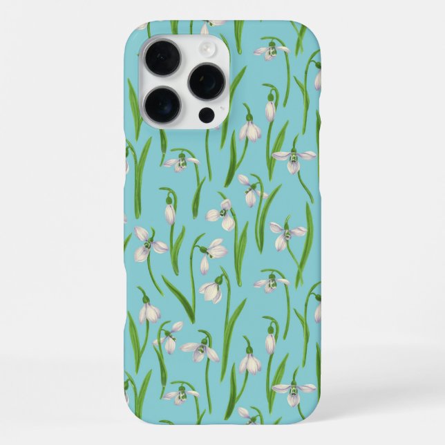 Funda Para iPhone Nieve en azul piscina (Reverso )