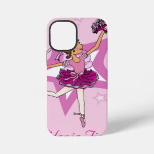 Funda Para iPhone 12 Mini Niña bailarina pelo oscuro llamada rosa