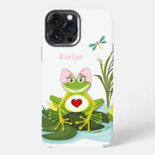 Funda Para iPhone 13 Pro Max Niña Rana Caprichosa Personalizado