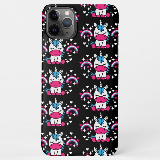 Funda Para iPhone Niñas Unicorn Pony (Reverso)