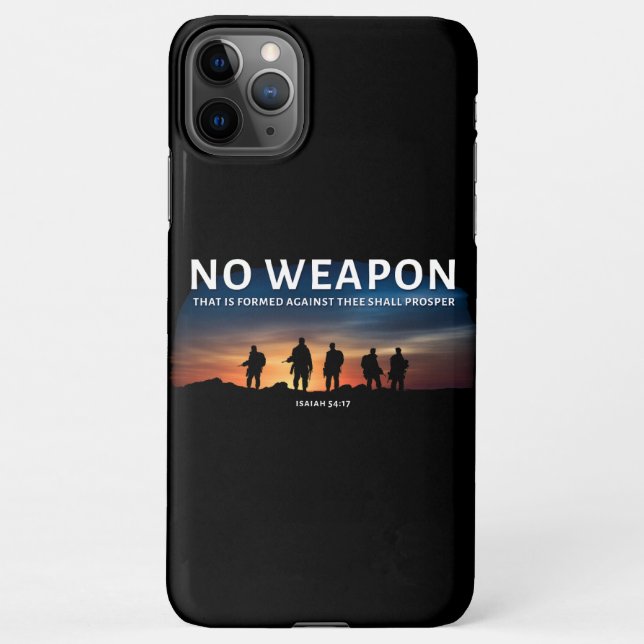 Funda Para iPhone Ninguna arma formada contra ti prosperará la Bibli (Reverso)