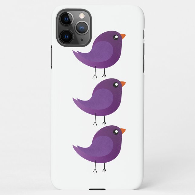 Funda Para iPhone Niños adorables pájaros (Reverso)