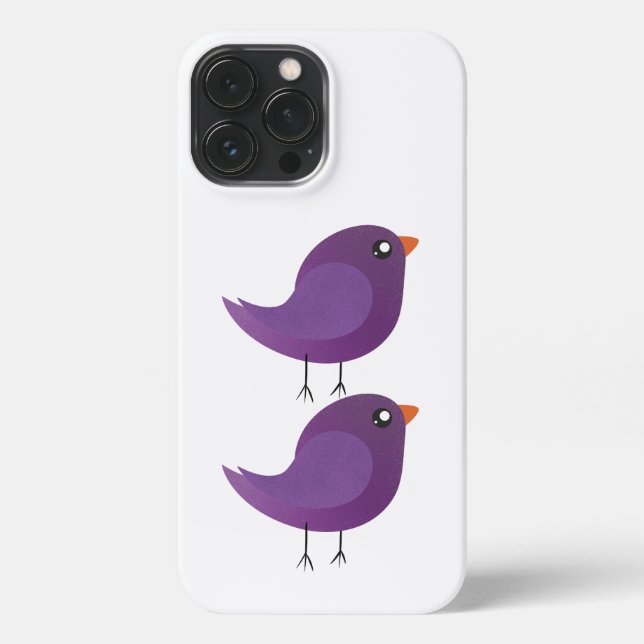 Funda Para iPhone Niños adorables pájaros (Reverso )