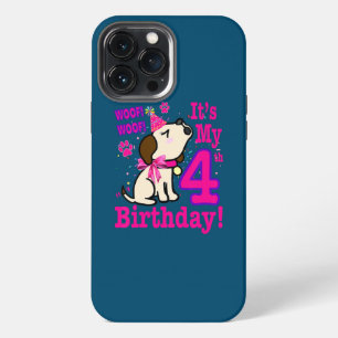 Funda Para iPhone 13 Pro Max Niños es mi cumpleaños número 4 tema de amante de 