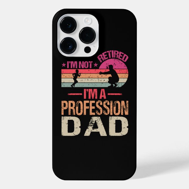 Funda Para iPhone No estoy jubilado, soy un papa profesional. (Reverso)