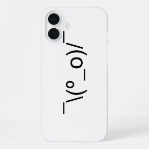 Funda Para iPhone 16 Plus No lo sé LOL ¯\(º_o)/¯ Emoticon japonés Kaomoji