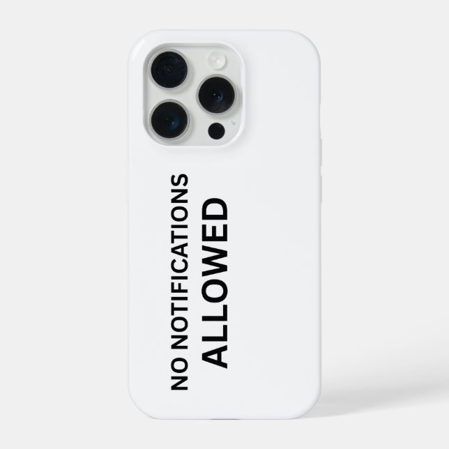 Funda Para iPhone No Notifications Allowed Minimalist Technical (Reverso )
