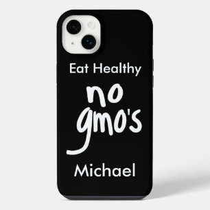 Funda Para iPhone 14 Plus No OGM Coma Saludable Negro Blanco Nombre Personal
