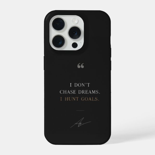 Funda Para iPhone No persigo sueños, cazo objetivos Motivacional iPh (Reverso )