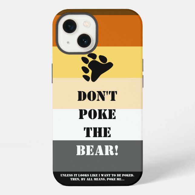 Funda Para iPhone ¡No provoques al oso! (Reverso )