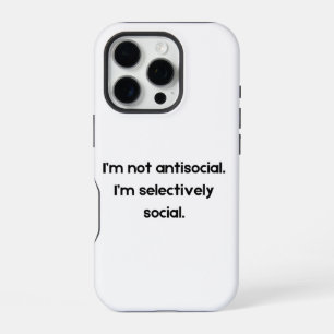 Funda Para iPhone 16 Pro No soy antisocial — soy selectivamente social To