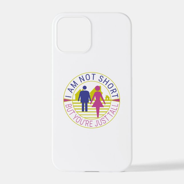 Funda Para iPhone No soy corto pero eres alto (Reverso )