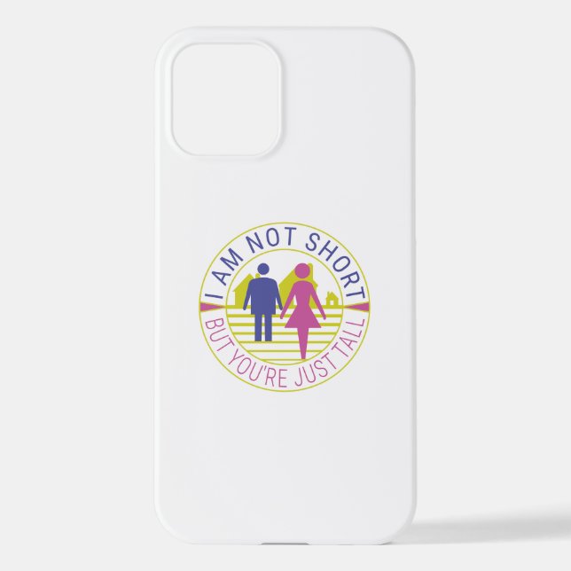 Funda Para iPhone No soy corto pero eres alto (Reverso )