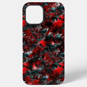 Funda Para iPhone 12 Pro Max Noche con vistosas hojas rojas marchitas caídas so