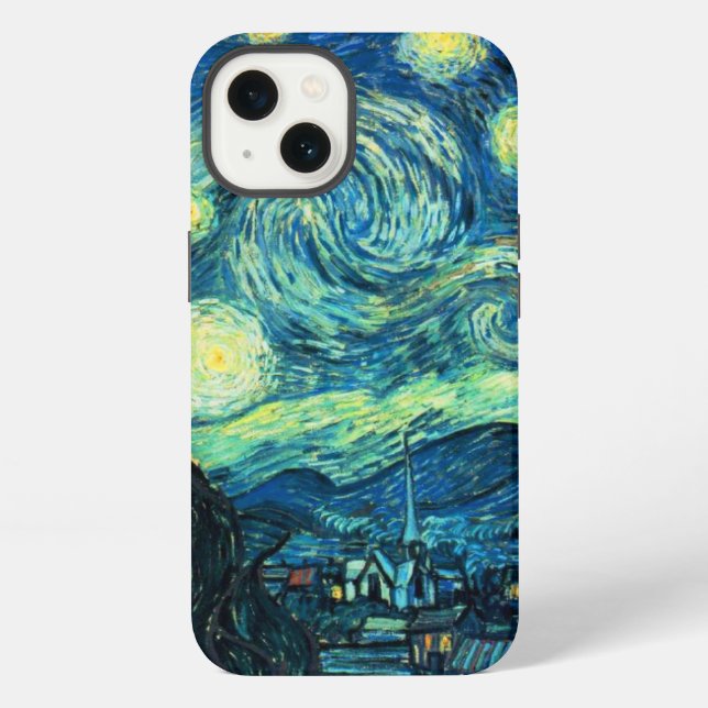 Funda Para iPhone Noche estrellada de Van Gogh (Reverso )