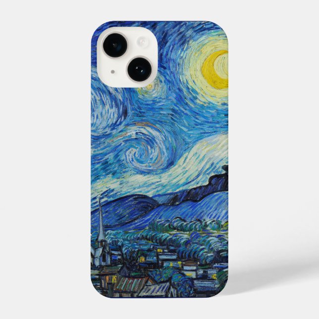 Funda Para iPhone Noche estrellada de Van Gogh - Personalizable (Reverso )