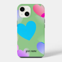 Nombre Corazones Coloridos Deslizantes, Verde Salv