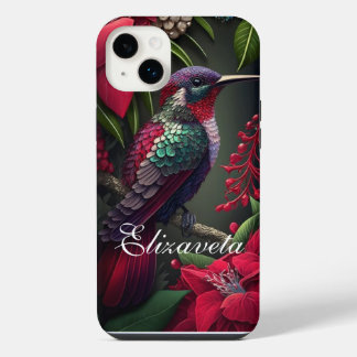 Funda Para iPhone 14 Plus Nombre de ave personalizada Flora